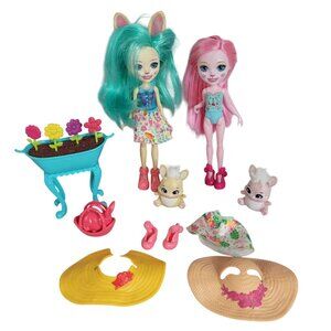 Enchantimals Fluffy Bunny & Bree Bunny Dolls Pet Bunny Garden Magic Replacement